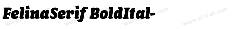 FelinaSerif BoldItal字体转换